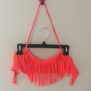 Fringed bikini top